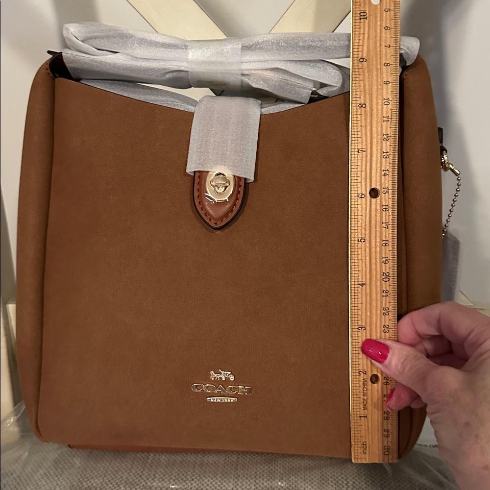 Coach Brown Suede Shoulder Bag - Picture 13 of 13